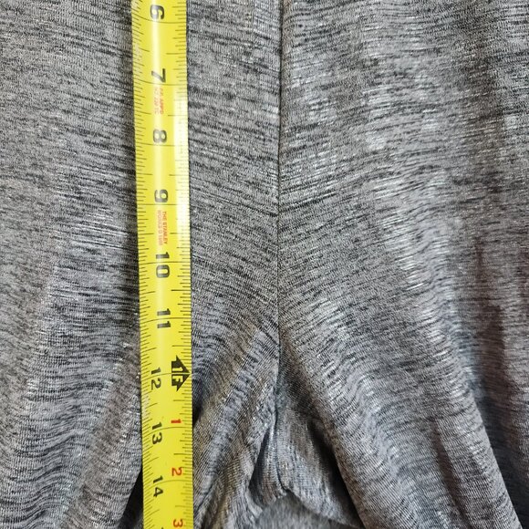 JM Collection Wide Leg Flare Pants Womens L Silver Shiny Pull On Stretch New - Picture 8 of 10